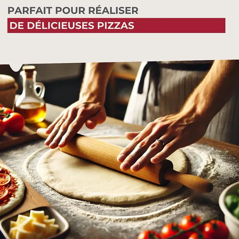 Rouleau à pâtisserie en bois 25 cm Fackelmann Wood Edition