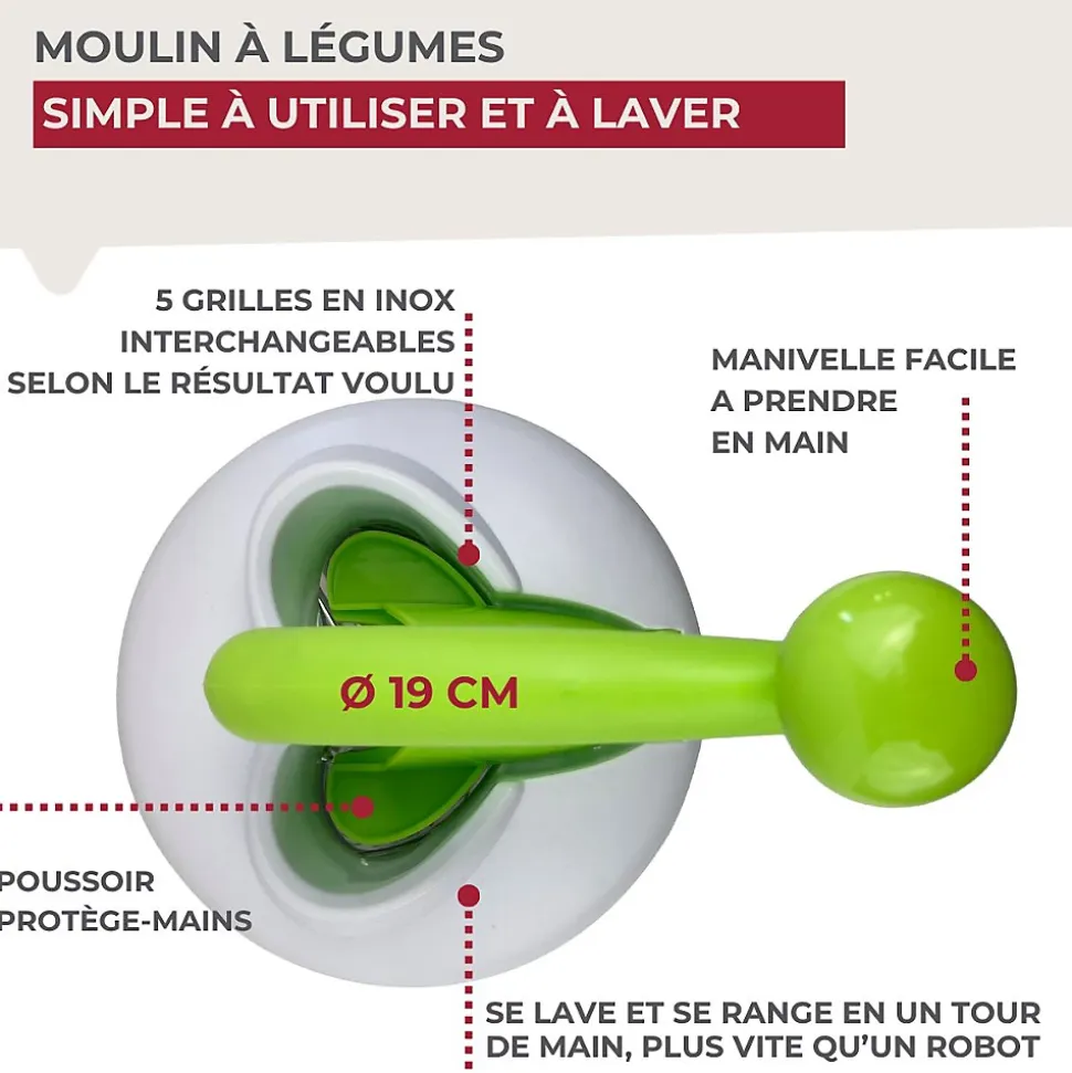 Râpe à légumes 5 grilles inox 19 cm Fackelmann