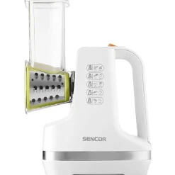 Râpe électrique Sencor SSG 4300WH 150W blanche 5 accessoires tube 56 mm