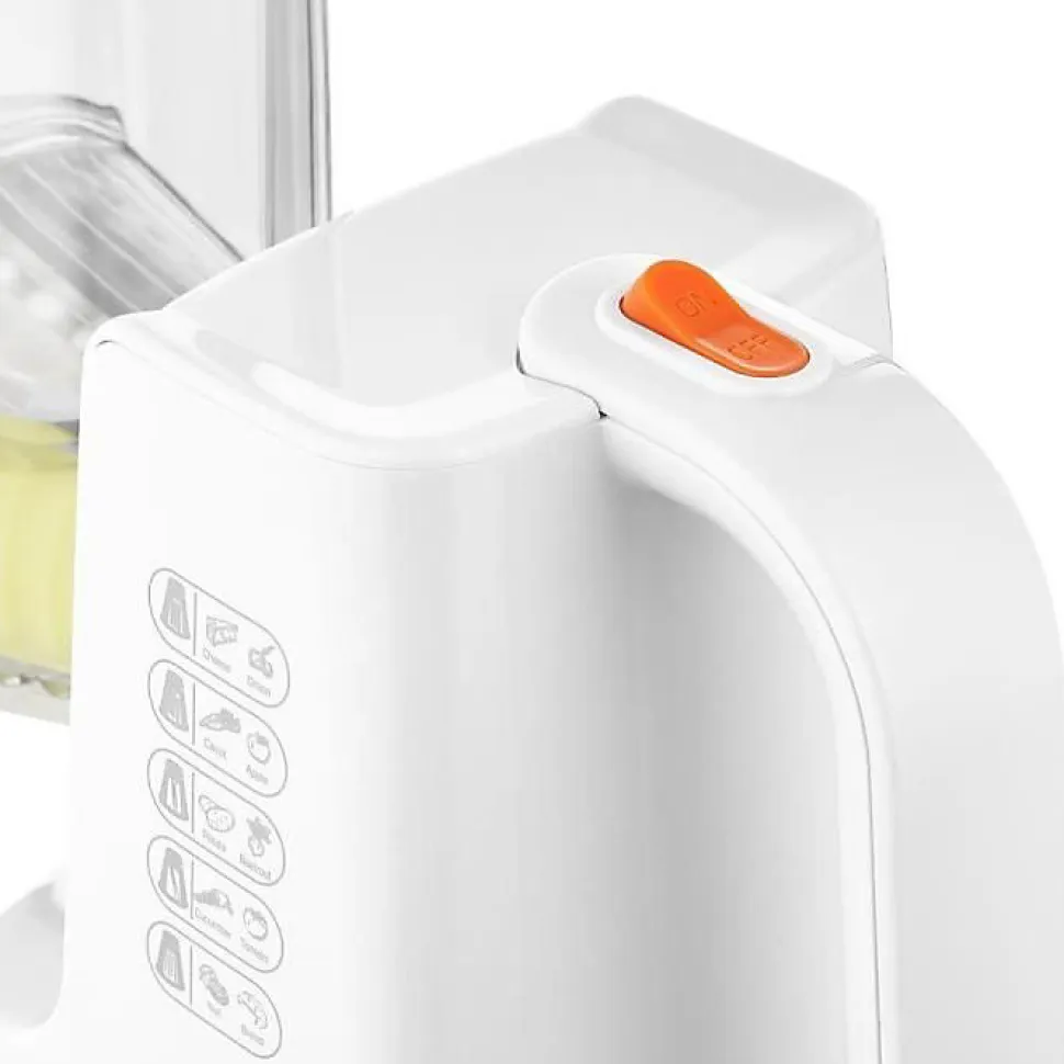 Râpe électrique Sencor SSG 4300WH 150W blanche 5 accessoires tube 56 mm