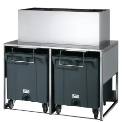 Réserve-Bac à Glaçons Inox 50kg Compatible avec M350-600, avec Chariots de Manutention - BREMA