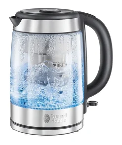 RUSSELL HOBBS 20760-57 Bouilloire en Verre Filtrante 1L Clarity, Cartouche Filtre a Eau Brita Inclus