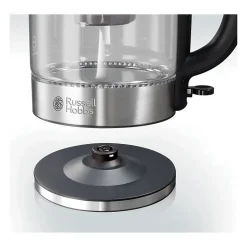 RUSSELL HOBBS 20760-57 Bouilloire en Verre Filtrante 1L Clarity, Cartouche Filtre a Eau Brita Inclus