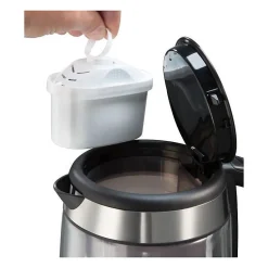 RUSSELL HOBBS 20760-57 Bouilloire en Verre Filtrante 1L Clarity, Cartouche Filtre a Eau Brita Inclus