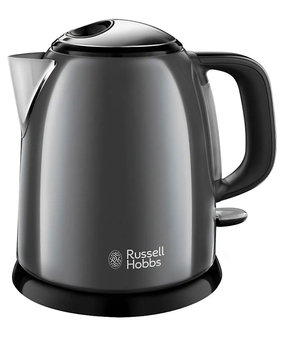 RUSSELL HOBBS 24993-70 Bouilloire Compacte Colours Plus Capacité 1 L Filtre Anti-Calcaire Amovible Lavable - Gris