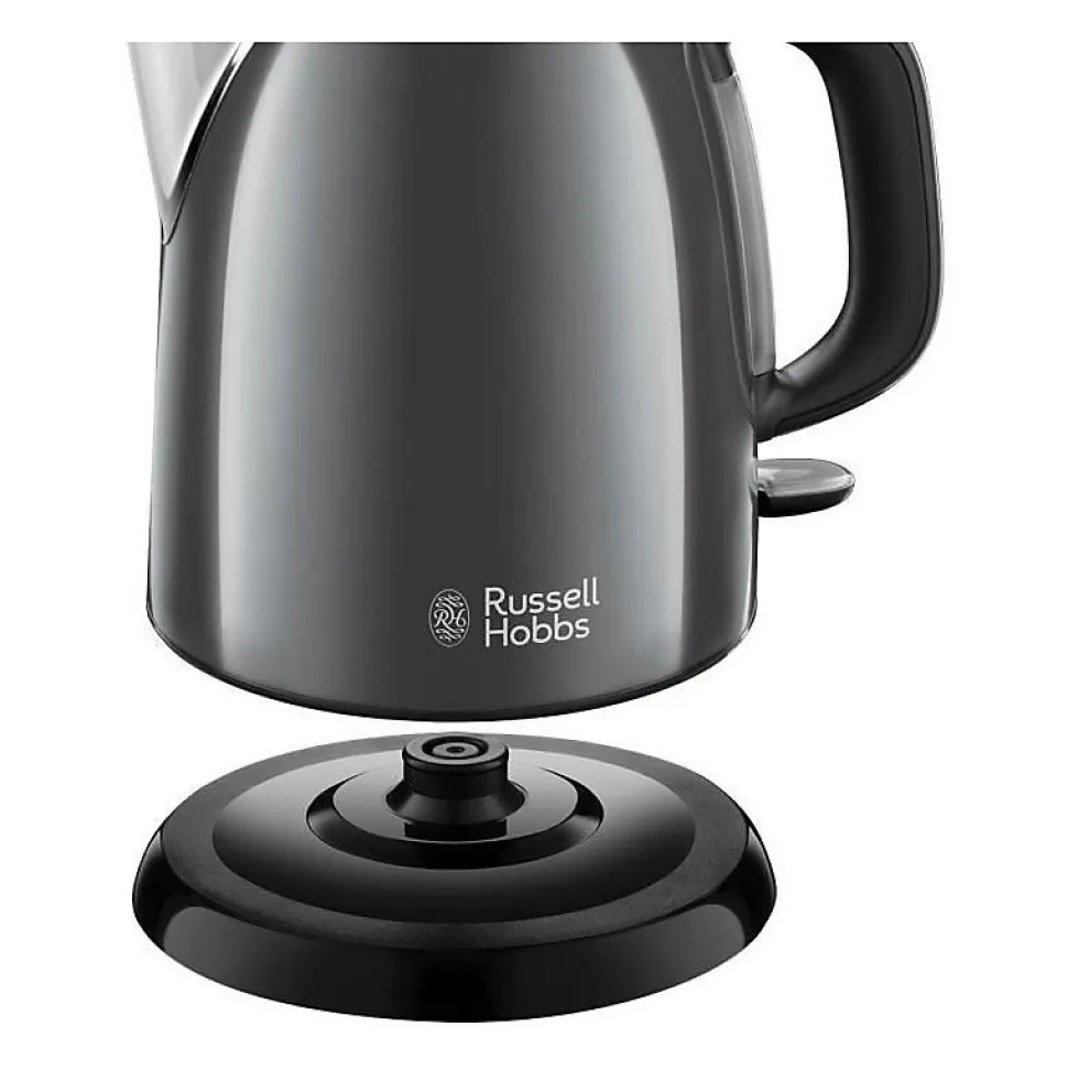 RUSSELL HOBBS 24993-70 Bouilloire Compacte Colours Plus Capacité 1 L Filtre Anti-Calcaire Amovible Lavable - Gris