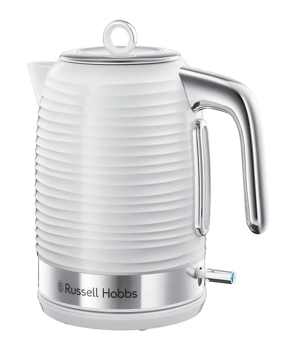 Russell Hobbs 24360-70 Bouilloire 1,7L Inspire, Ebullition Rapide, Niveau Eau Visible, Filtre Anti-Calcaire - Blanc
