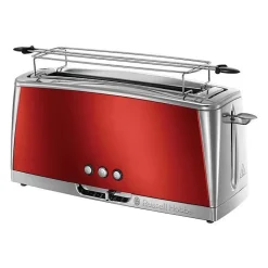 RUSSELL HOBBS 23250-56 Toaster Grille-Pain Luna Spécial Baguette Cuisson Rapide Chauffe Viennoiserie - Rouge