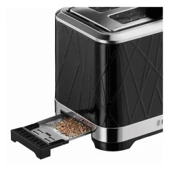 Russell Hobbs 28091-56 Toaster Grille-Pain Structure, Lift'n Look, Fentes XL, Cuisson Ajustable, Réchauffe Viennoiseries - Noir