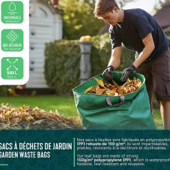 Sac de jardin 500L Lot de 2 sacs Extra Large VOUNOT