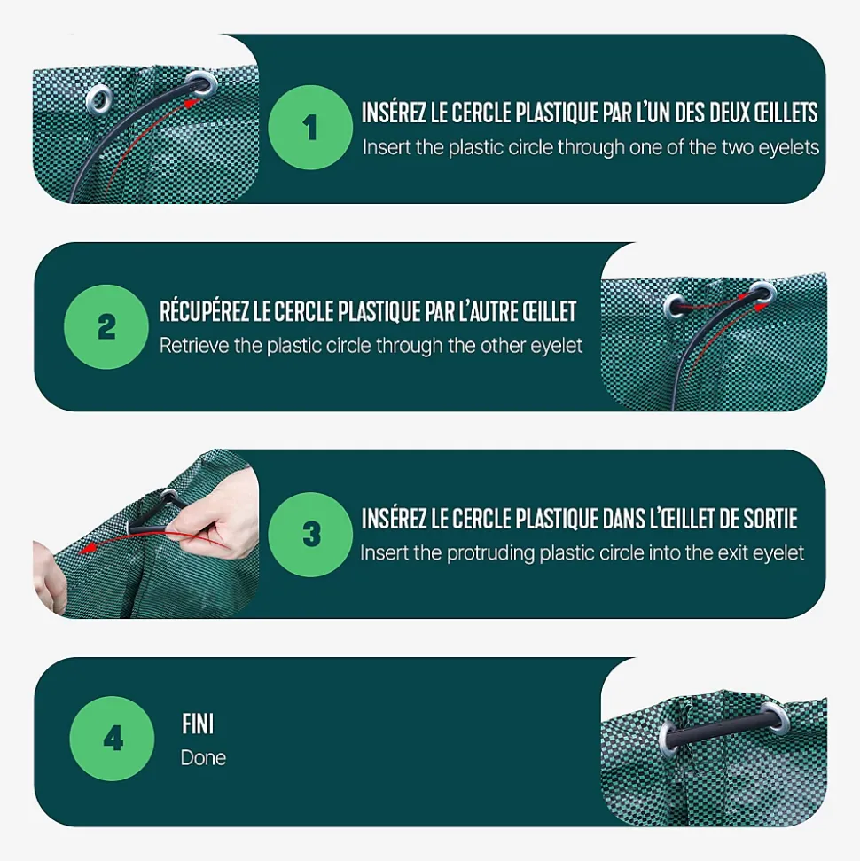 Sac de jardin 272L Lot de 6 sacs XXL VOUNOT