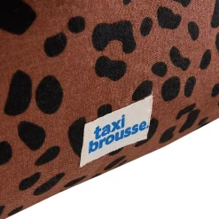 Sac shopping Taxi Brousse - Il Dolce Far Niente - réversible à rayures vertes ou motif léopard