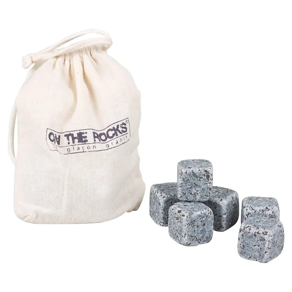 Sachet coton de 6 glaçons en granit