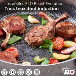 Sauteuse 28 cm en inox 18/10 Elo Relief Evolution