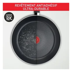 Sauteuse anti-adhésive 24cm + couvercle Tefal C2893202