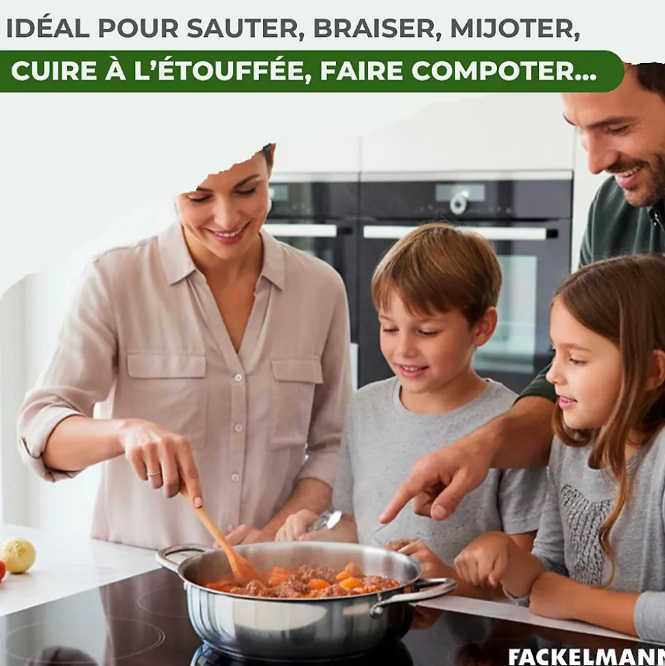 Sautoir 28 cm en inox 18/10 Triply Fackelmann Vita3