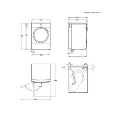 Sèche-linge pompe à chaleur 60cm 8kg blanc Electrolux EDHF2804DC