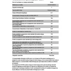 Sèche-linge pompe à chaleur 60cm 7kg blanc Candy CSO4H7A2DES