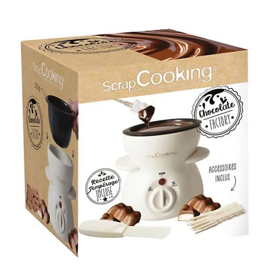 Scrapcooking Appareil à fondue chocolat 25w blanc - 3895