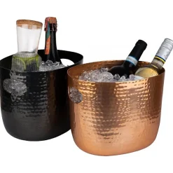 Seau à vin ou champagne pour 2 bouteilles cuivre - Noir Mat