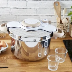 SEB Cocotte-minute 7,5 L, Induction, Inox, Sécurité 5 points, Fabriqué en France, Autocuiseur Clipso Minut Eco Respect P4624871