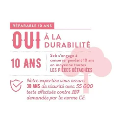 SEB Cocotte-minute 7,5 L, Induction, Inox, Sécurité 5 points, Fabriqué en France, Autocuiseur Clipso Minut Eco Respect P4624871