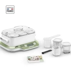 SEB Yaourtiere 6 pots, 6 programmes dont 1 mode express, Yaourts et desserts maison, Utilisation simple, Fabriqué en France YG6