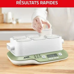 SEB Yaourtiere 6 pots, 6 programmes dont 1 mode express, Yaourts et desserts maison, Utilisation simple, Fabriqué en France YG6