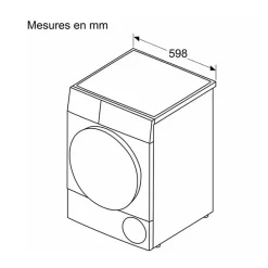Seche-linge - Pompe a chaleur - BOSCH Série 6 - WQG133DTFR - 8 kg - Induction - 60 cm - Classe A++ - Blanc