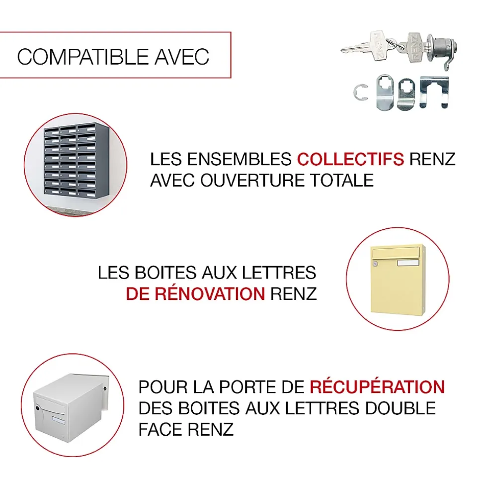 Serrure courte (coté récupération)
