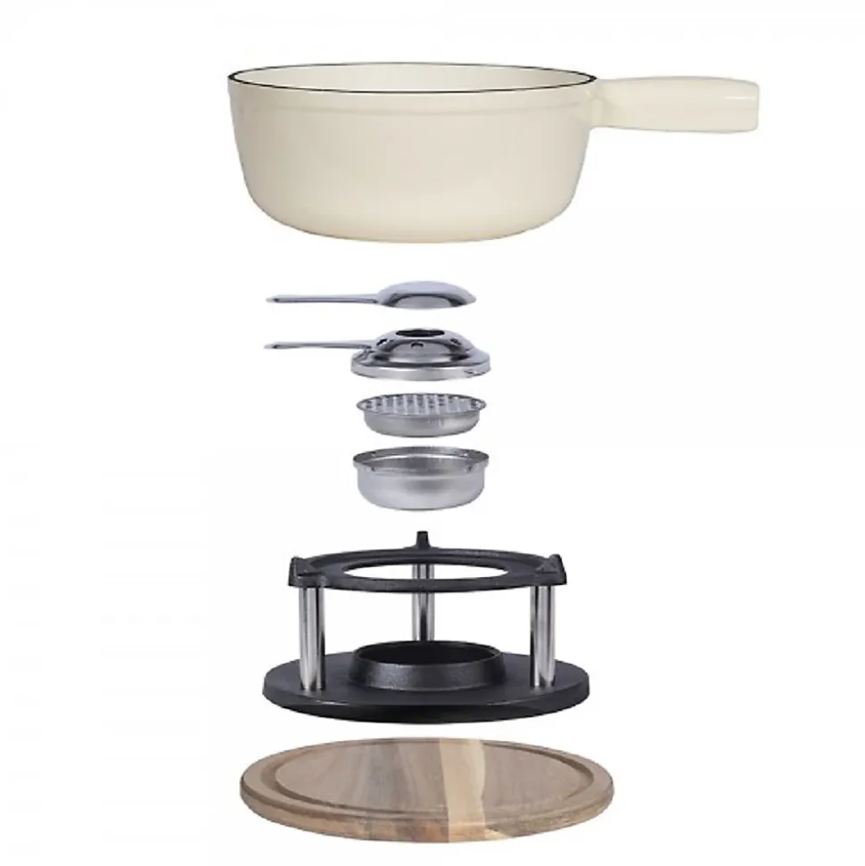 Service à fondue 6 fourchettes crème Livoo MEN426C