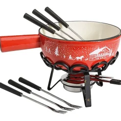 Service à fondue 6 fourchettes rouge Tableandcook SH-C20R