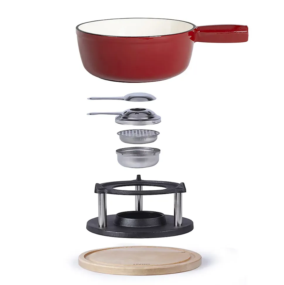 Service à fondue - Livoo - MEN390RC - 2,6 L - Compatible induction - 6 personnes