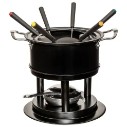 Service à fondue 6 personnes en inox - Noir- 5five