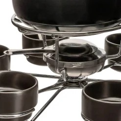 Service à fondue avec plateau tournant - Noir- 5five