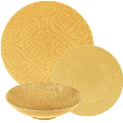 Service d'assiettes Vésuvio safran 12 pièces