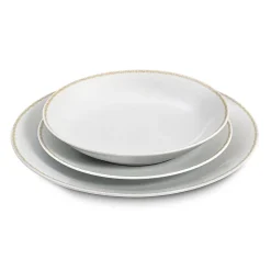 Services 18 pièces de la collection Nuance par Médard de Noblat. Blanc/Or - Nuance par Médard de Noblat