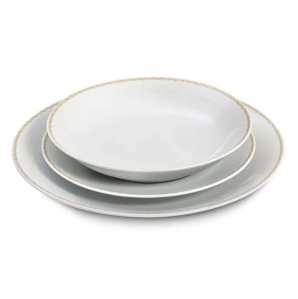 Services 18 pièces de la collection Nuance par Médard de Noblat. Blanc/Or - Nuance par Médard de Noblat