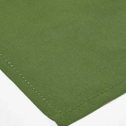 Serviette de table en coton - Lot de 4 - vert foncé - HOMESCAPES - Lavable en machine