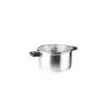 Set 3 casseroles inox 16 / 18 / 20 cm + poignée Lacor 56610 combi