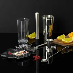 Set à cocktail 5 accessoires et 50 recettes