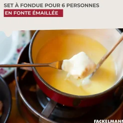 Set à fondue au fromage 2 personnes fonte émaillée Fackelmann