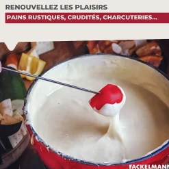 Set à fondue au fromage 2 personnes fonte émaillée Fackelmann