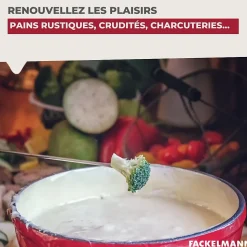 Set à fondue Savoyarde 4 personnes fonte émaillée Fackelmann