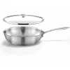 Set 1 wok 28cm inox avec couvercle Inox - Gourmet par Cuisinox