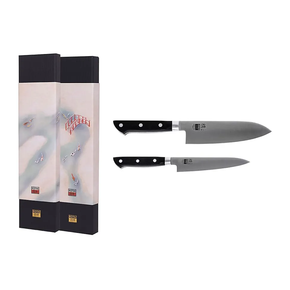 Set base de 2 couteaux Hashi Classique - KOTAI - Couteau japonais Gris