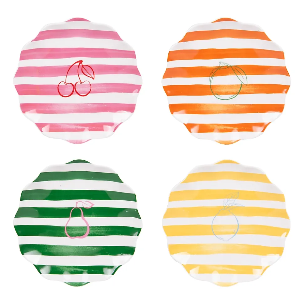Set de 4 assiettes à dessert Tutti Frutti 20 cm