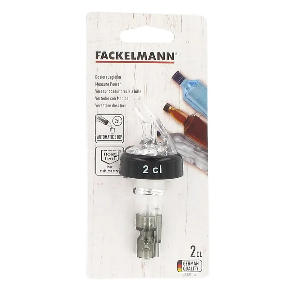 Set de 4 becs verseurs doseurs à alcool à bille 2 cl et 4 cl Fackelmann