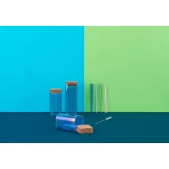 Set de 3 boîtes de conservation en verre avec couvercle 280 ml + 330 ml + 450 ml Tasty Green