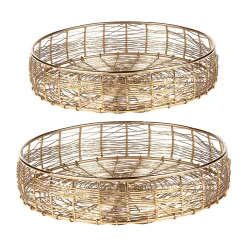 Set de 2 corbeilles filaire 25/20 cm